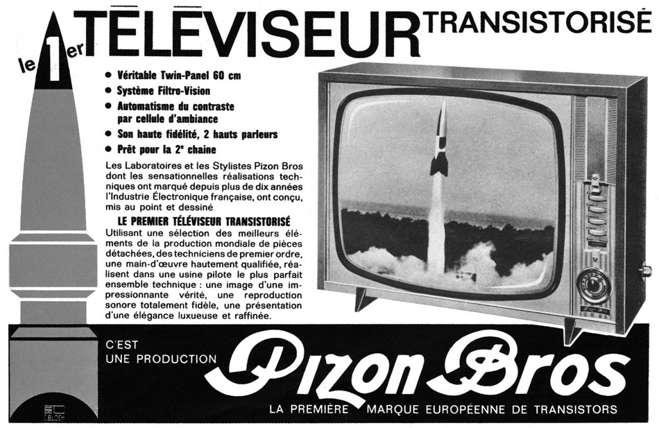 Publicité Pizon Bros 1962