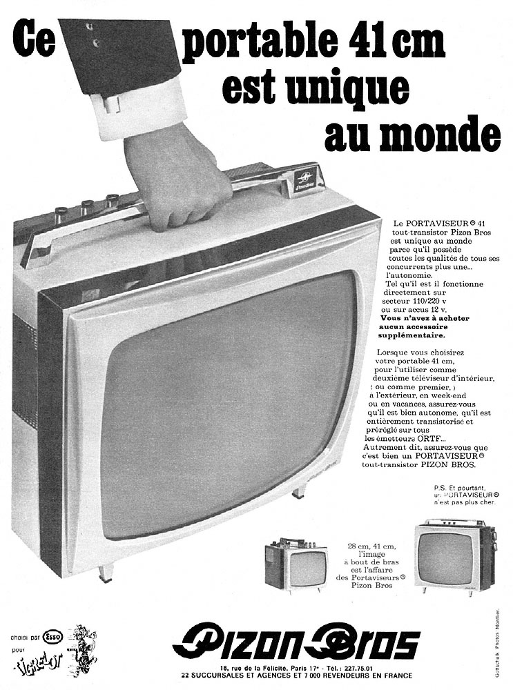 Publicit� Pizon Bros 1967