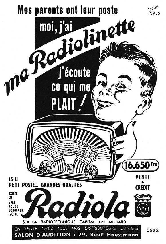 Publicité Radiola 1953