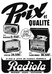 Publicit Radiola 1955