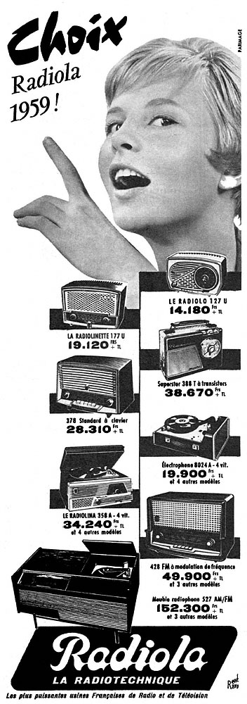 Publicité Radiola 1958