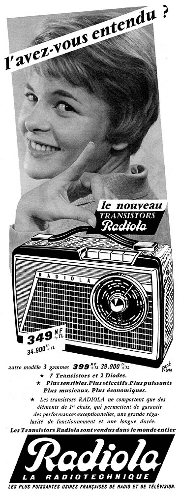 Publicité Radiola 1959