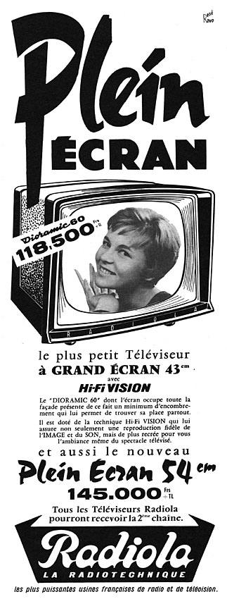 Publicité Radiola 1959