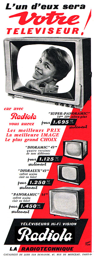 Publicité Radiola 1960