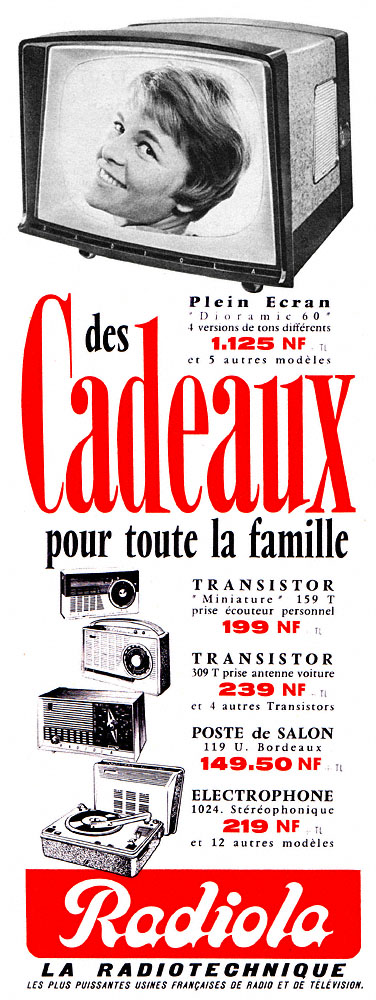 Publicité Radiola 1960