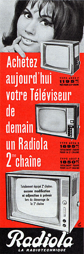 Publicit� Radiola 1962
