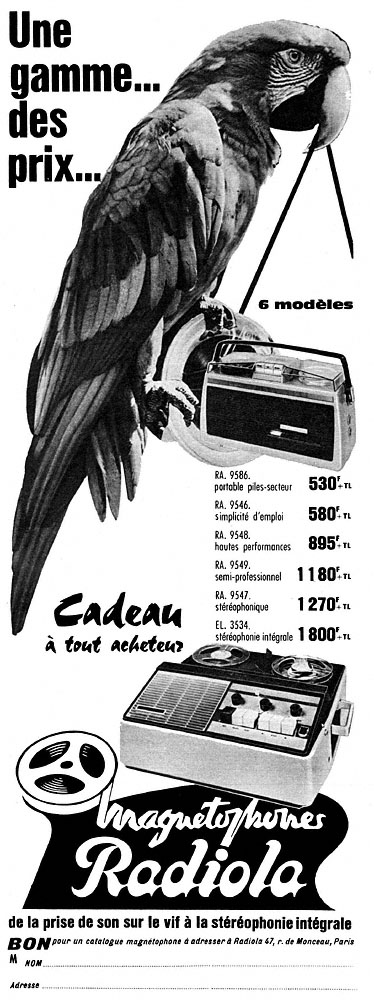 Publicité Radiola 1963