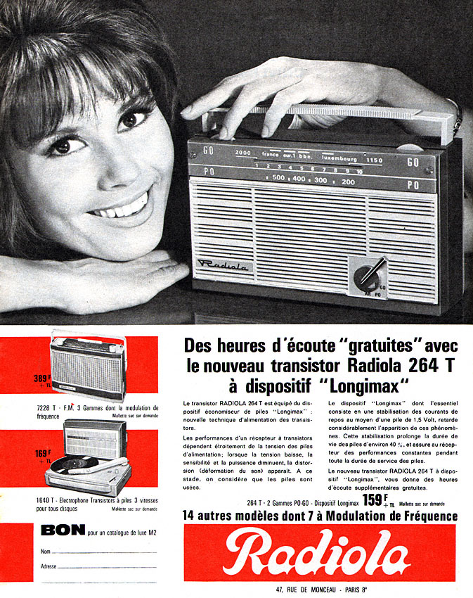 Publicité Radiola 1964