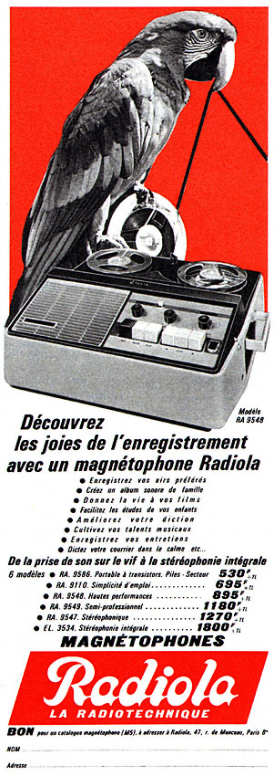 Publicité Radiola 1964