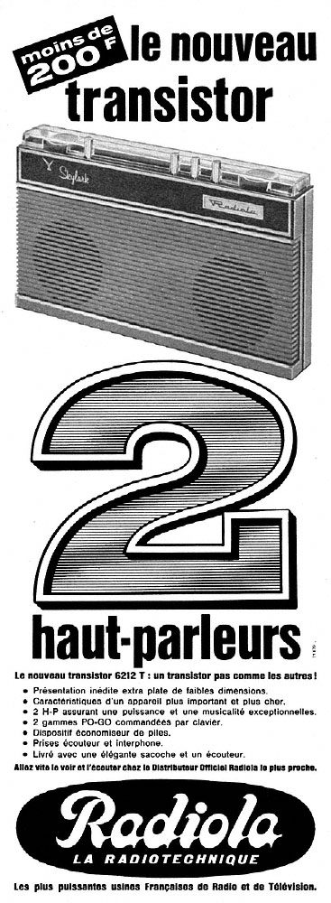 Publicit� Radiola 1967