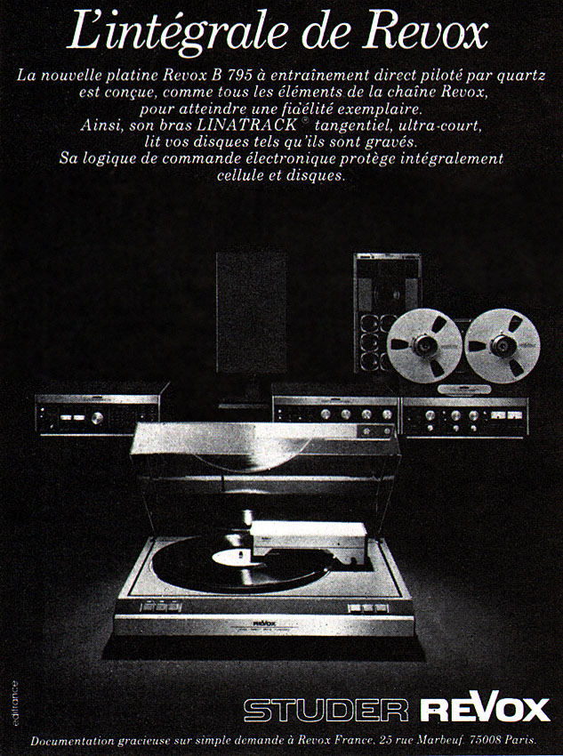 Publicité Revox 1980