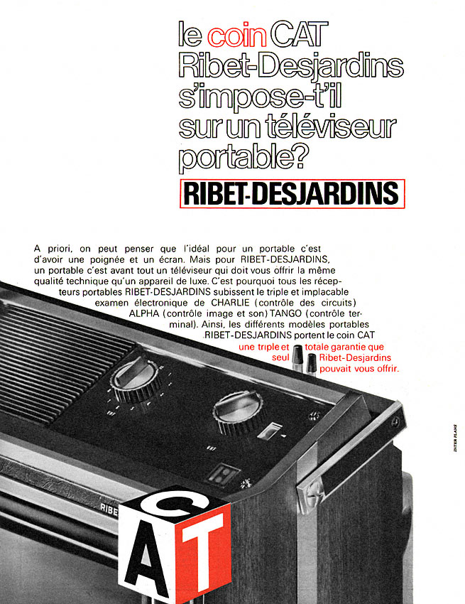 Publicité Ribet Desjardins 1968