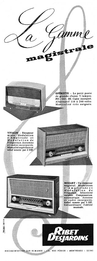 Publicité Ribet Desjardins 1957