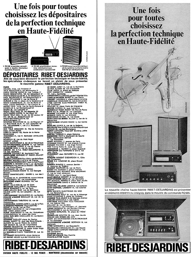 Publicit� Ribet Desjardins 1966