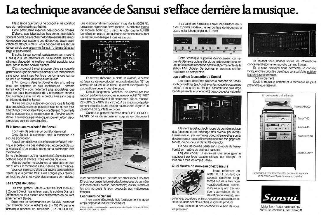 Publicité Sansui 1979