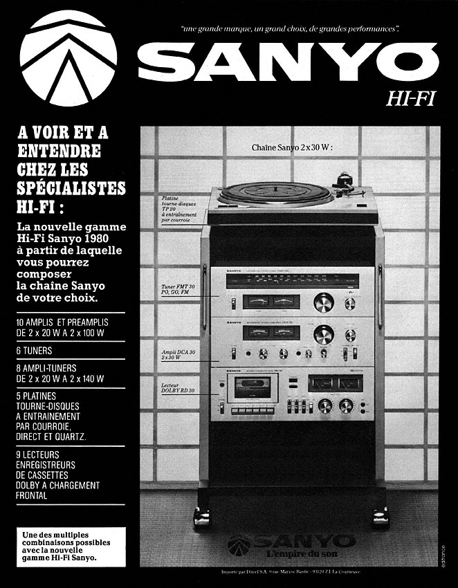 Publicité Sanyo 1979