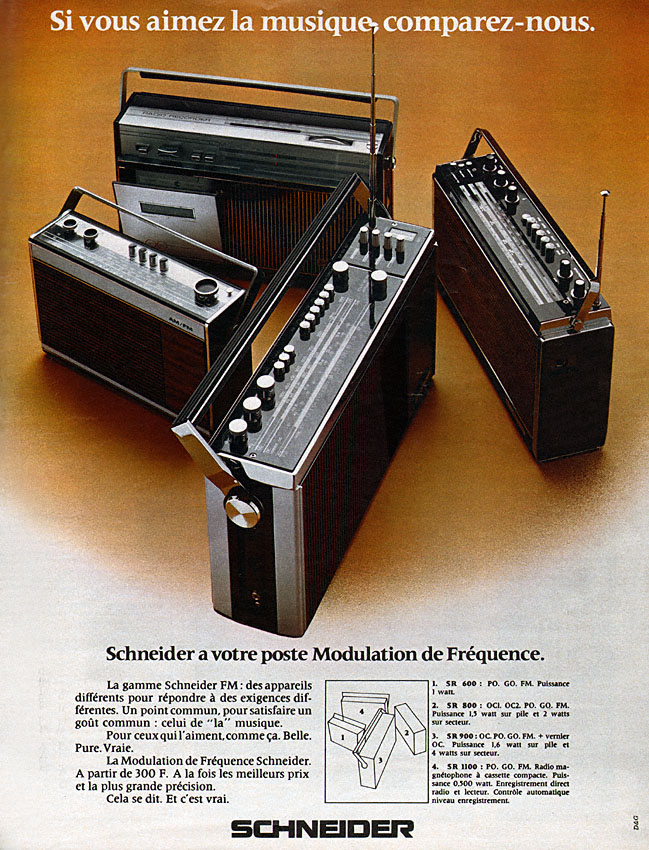 Publicité Schneider 1971