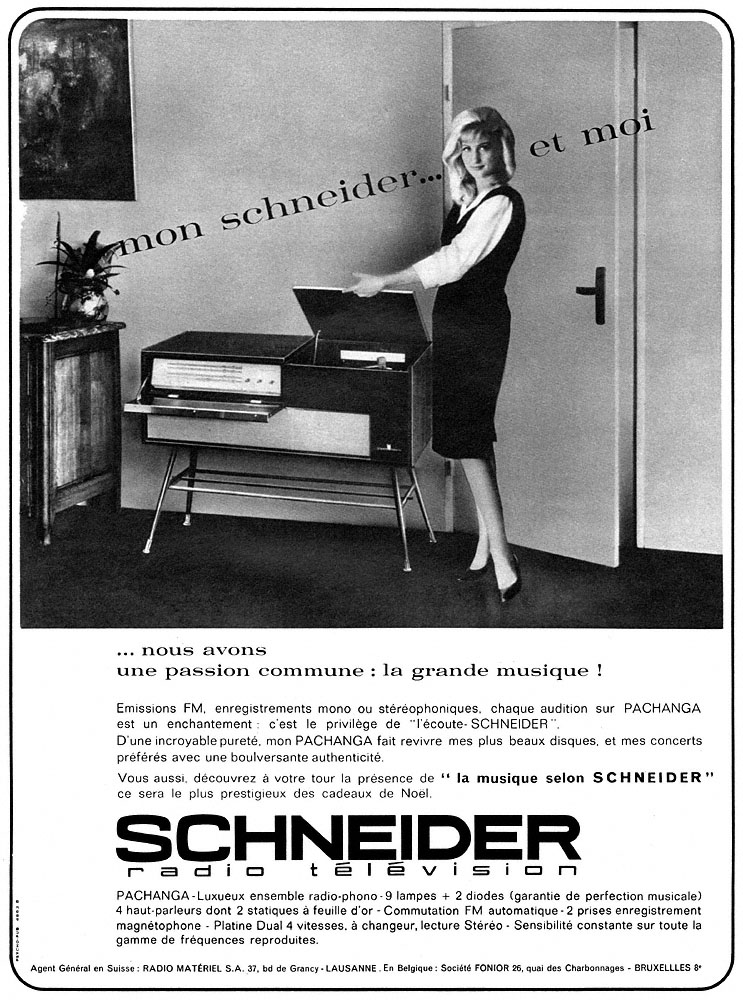 Publicit� Schneider 1963