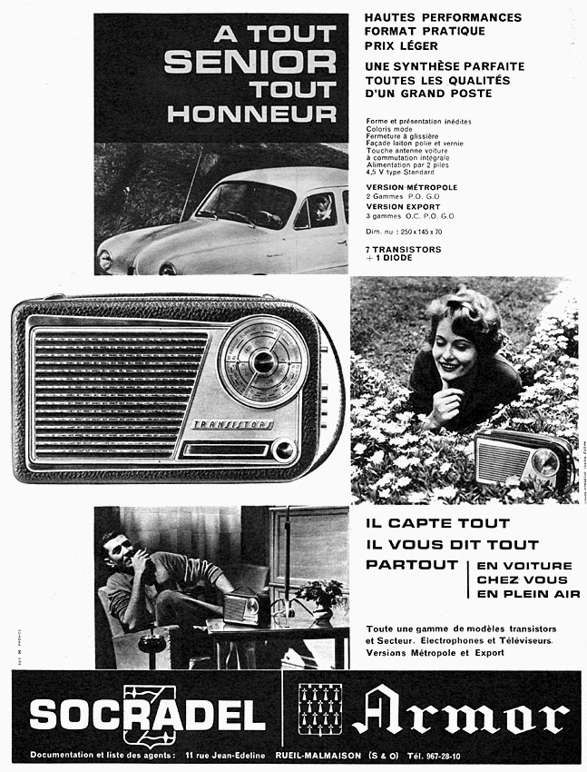 Publicité Socradel 1960