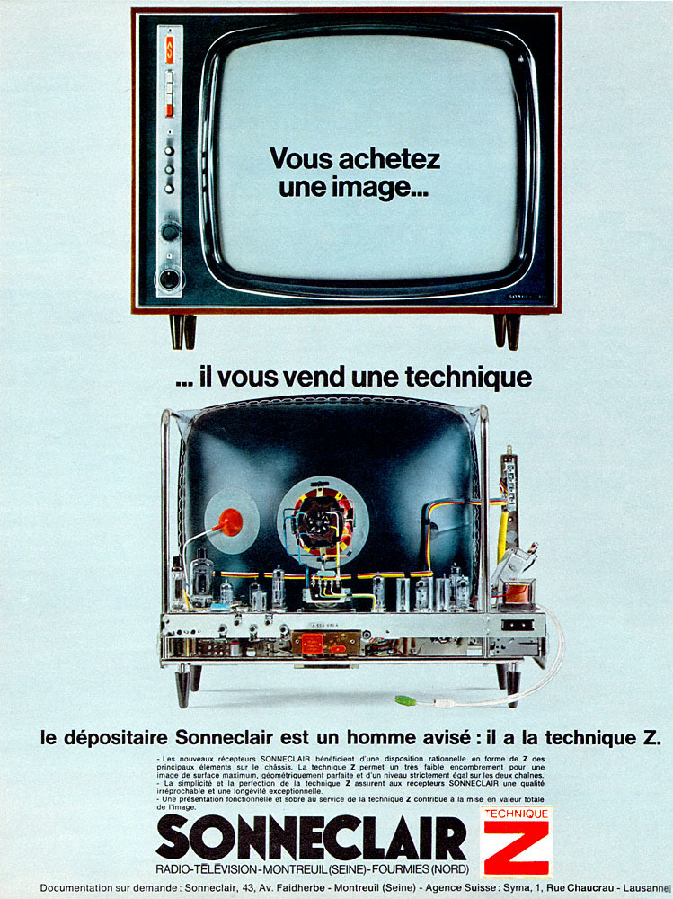 Publicit� Sonneclair 1965