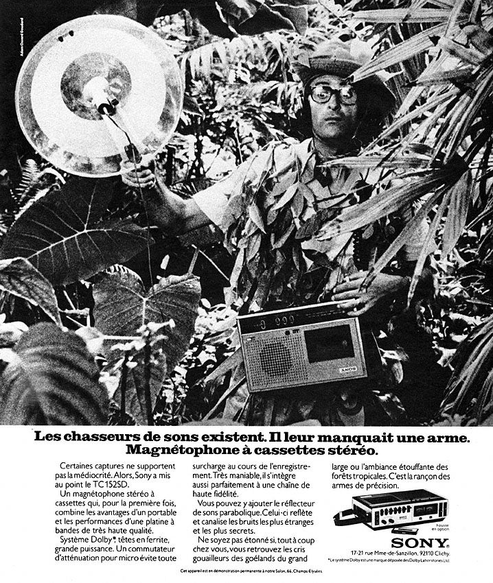 Publicité Sony 1974