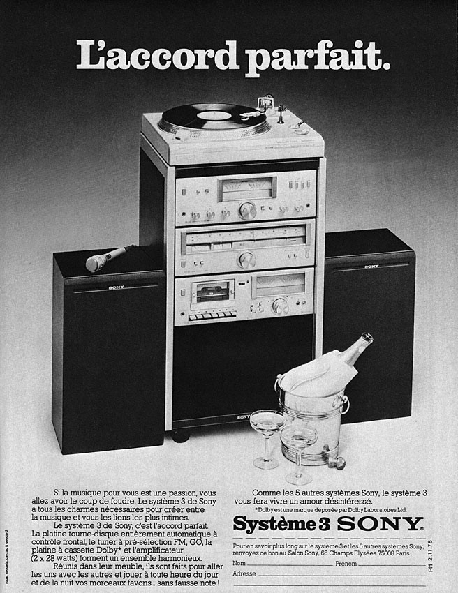 Publicité Sony 1978