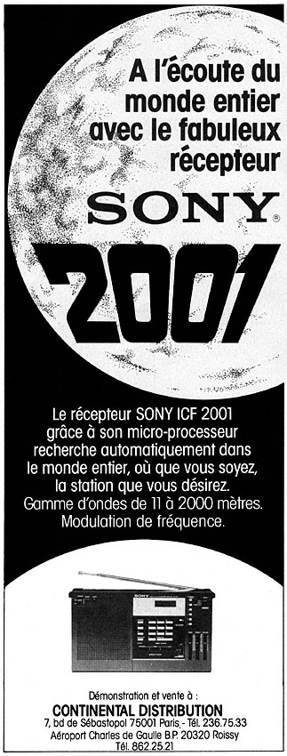 Publicité Sony 1980