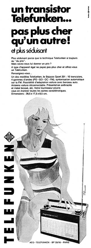 Publicité Telefunken 1969