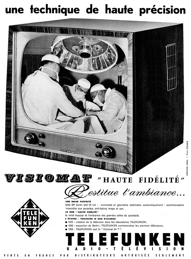 Publicité Telefunken 1959