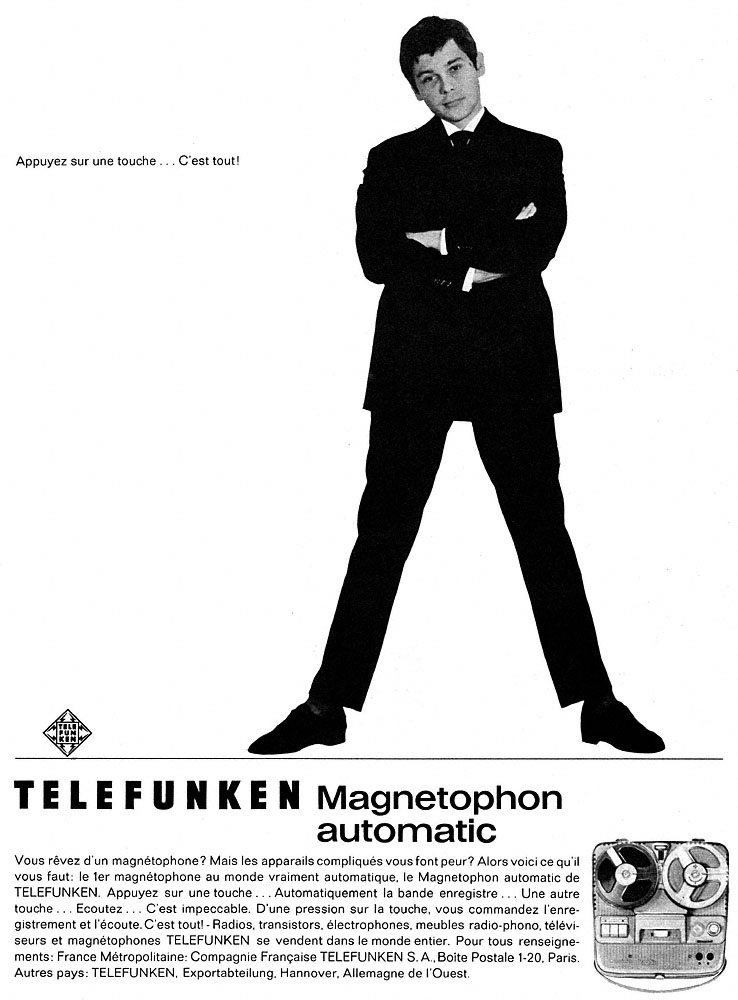 Publicité Telefunken 1962
