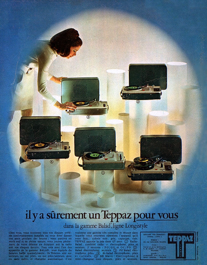 Publicité Teppaz 1969