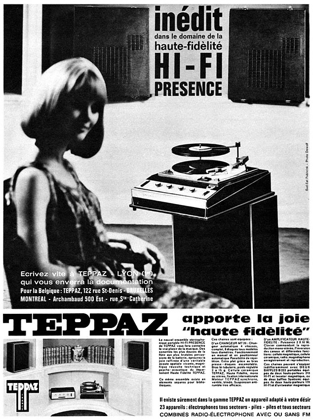 Publicité Teppaz 1966