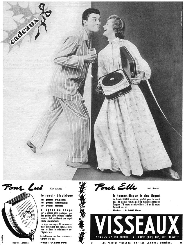Publicité Visseaux 1954