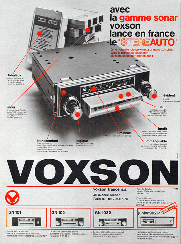 Publicité Voxson 1968