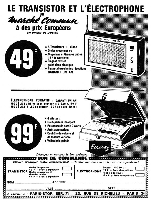 Publicité Zzdivers_AUD5 1966