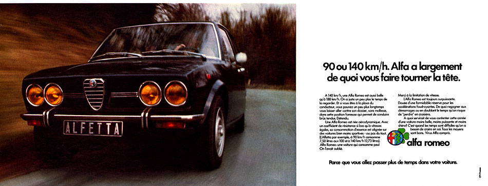 Publicité Alfa Romeo 1974