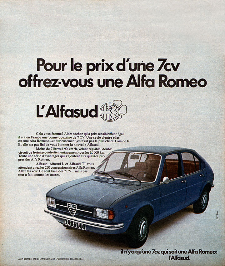 Publicité Alfa Romeo 1975