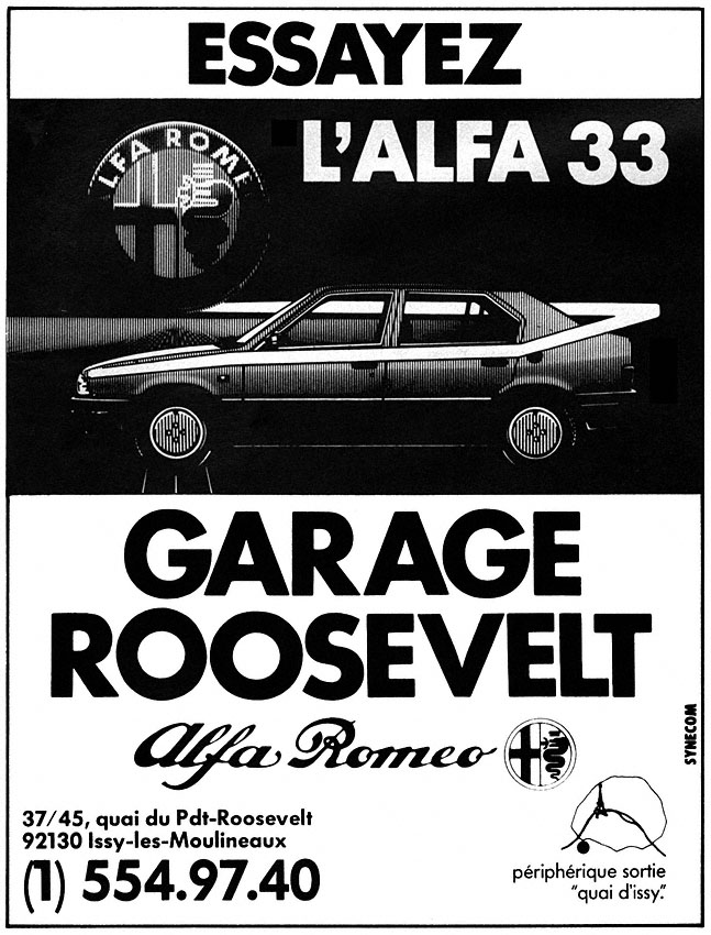 Publicité Alfa Romeo 1983