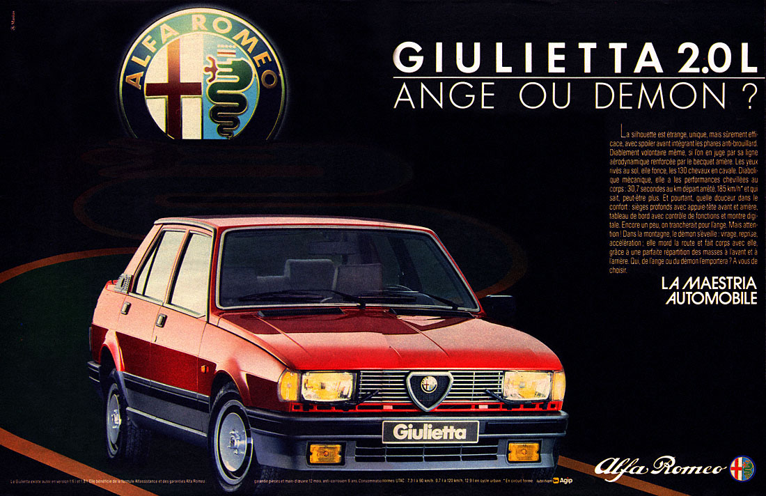 Publicité Alfa Romeo 1984