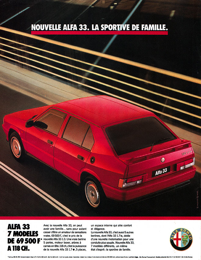 Publicité Alfa Romeo 1989