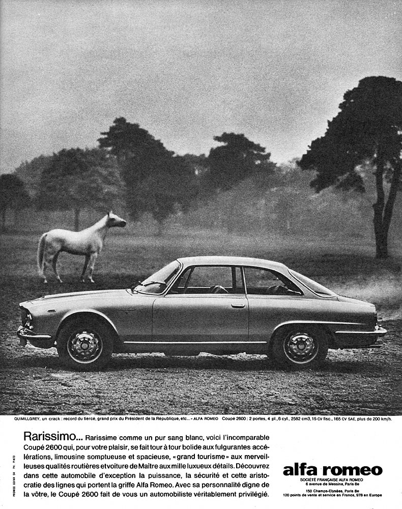 Publicité Alfa Romeo 1963