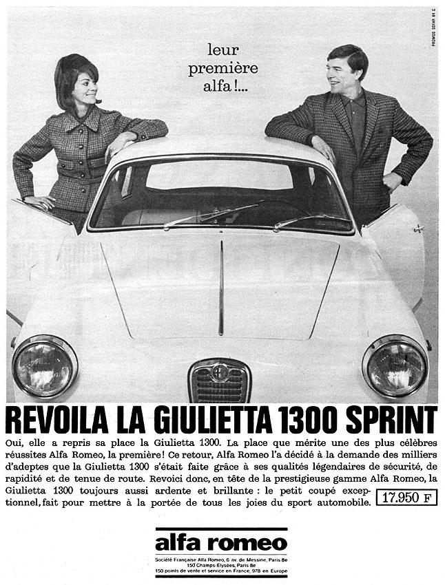 Publicité Alfa Romeo 1964