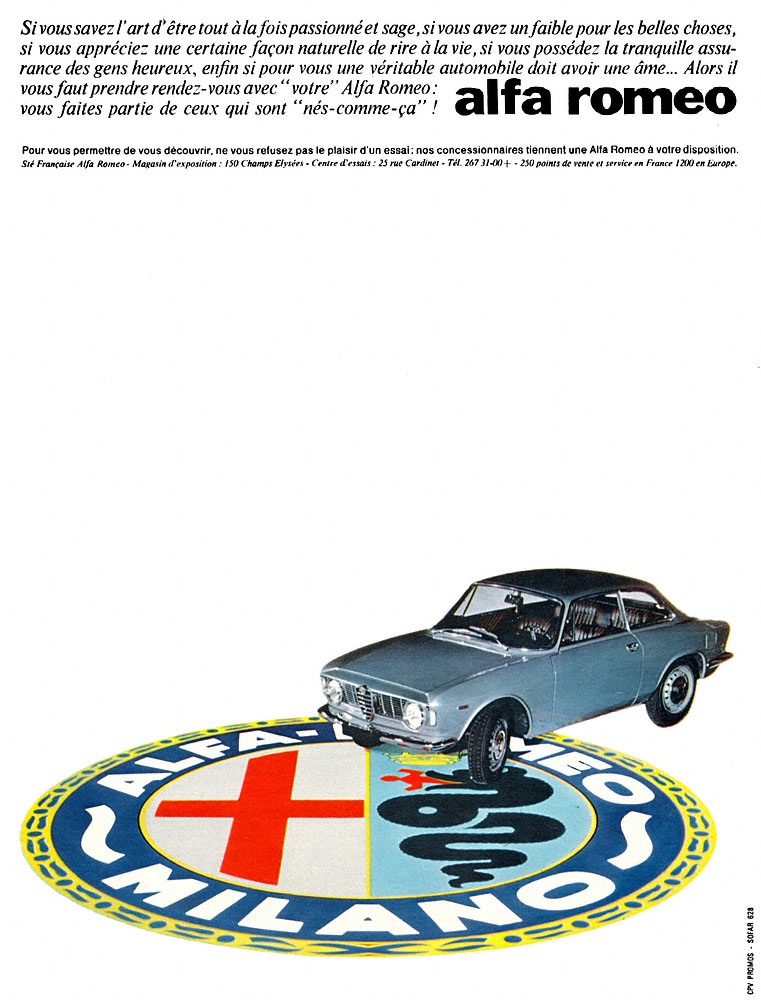 Publicit� Alfa Romeo 1966