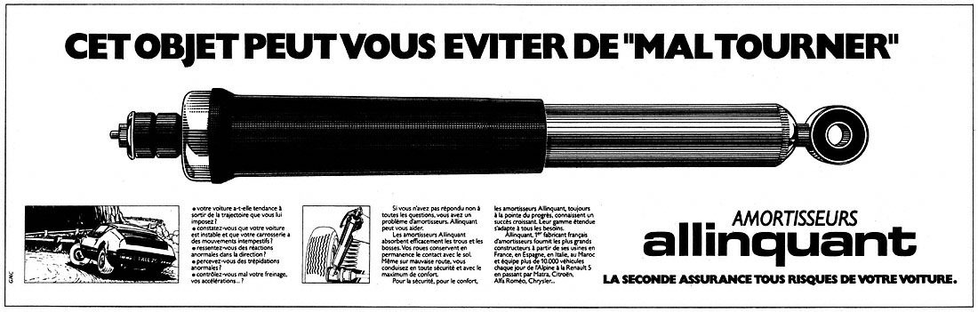 Publicité Allinquant 1980