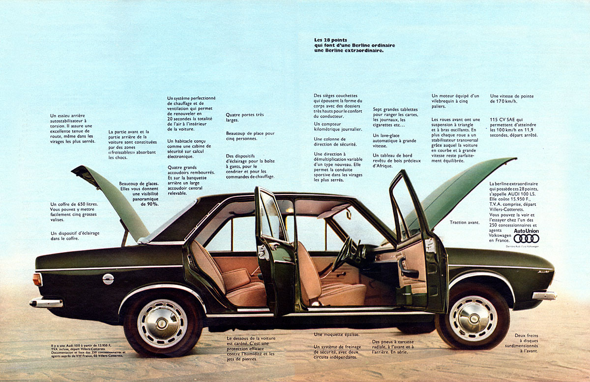 Publicit� Audi 1969