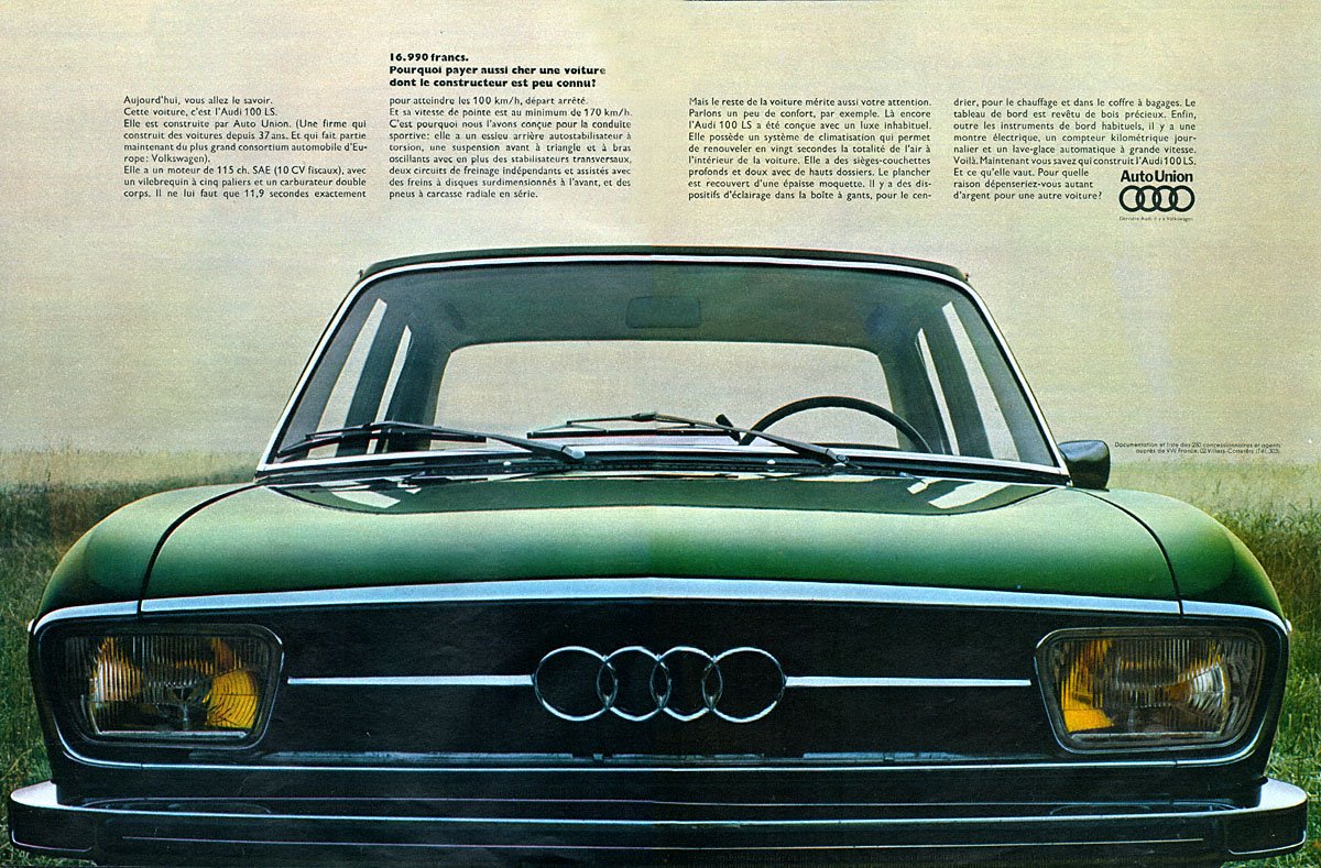 Publicit� Audi 1969