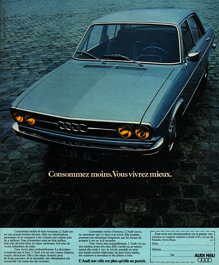 Publicité Audi 1974