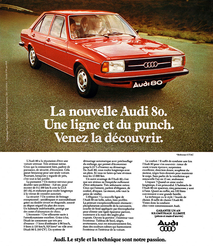 Publicité Audi 1976