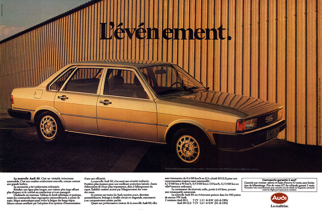 Publicité Audi 1979