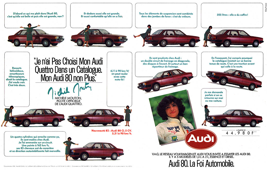 Publicité Audi 1981